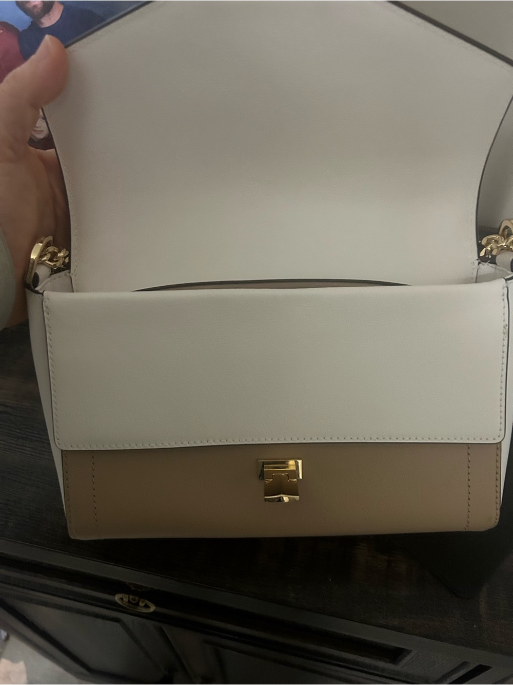 Michael Kors Yellow & White Kinsey Medium Crossbody - Picture 8 of 13